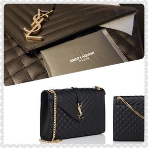 NEW🌹SaintLaurent Monogram Large Leather Chain Bag